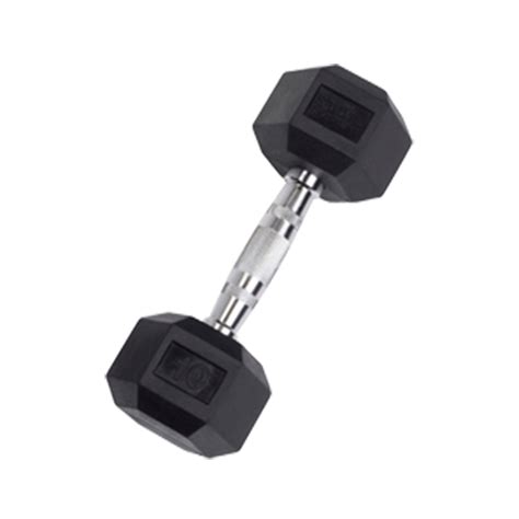 10 Lb Rubber Coated Hex Dumbbell