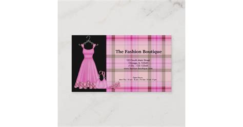 Fashion Boutique Pink Business Card Zazzle