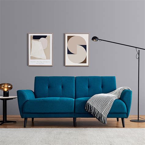 Kepooman 71 Mid Century Modern Loveseat Sofa Couch Bed For Living Room