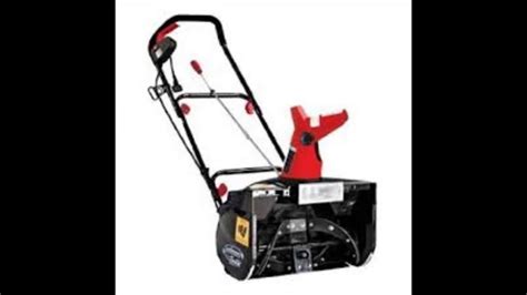 These gas snowthrowers have electric start push button. Snow Joe 18 Inch 13,5 Amp Electric Snow Thrower With ...