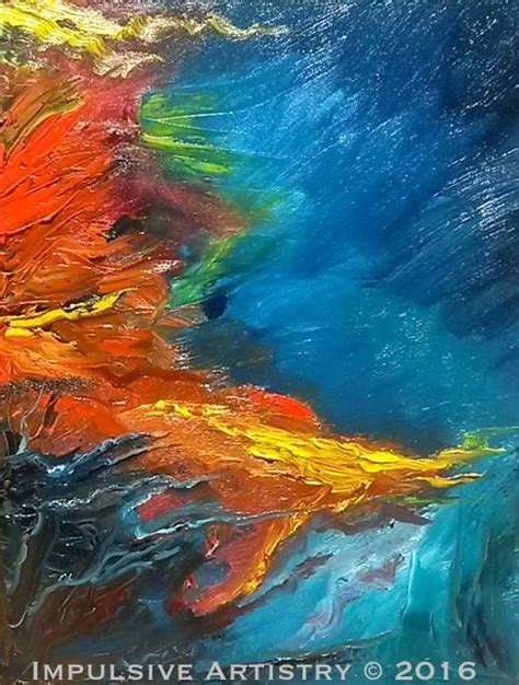 The ideal material for creating paintings in an abstract painting is sold without frame. Impulsive Artistry : Coral Reef - Abstract Oil Painting + Timelapse Video!
