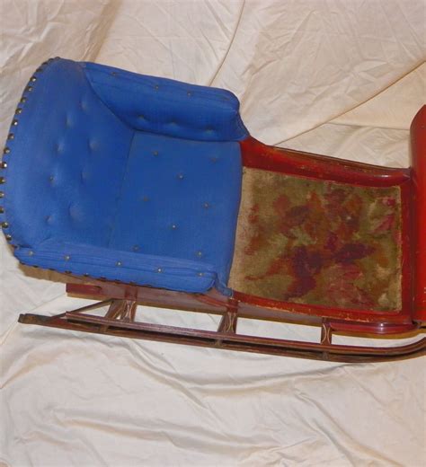 Bargain Johns Antiques Antique Victorian Childs Painted Red Sleigh