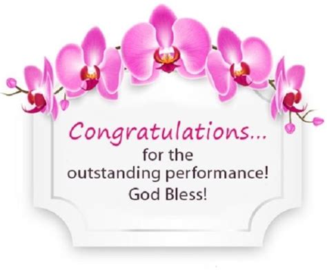 Congratulations For The Outstanding Performance Congratulations
