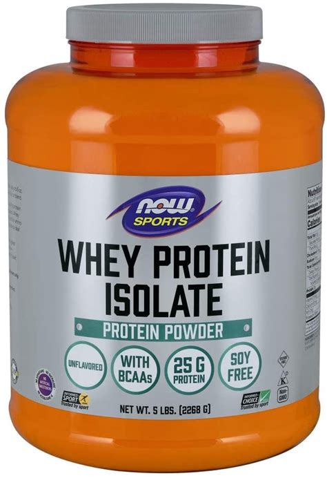 Whey protein and whey isolates. NOW Sports Whey Protein Isolate Powder, Unflavored