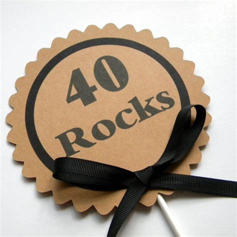 40 Rocks Birthday Cake Topper Birthday By Carasscrapnstampart 500