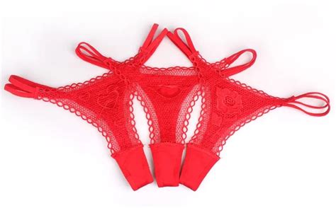 Valentines Day T Cheap Women Thongs Sexy Lace T Back G String For Ladies Rose Panties