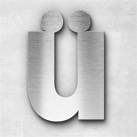 Metal Letter Ü Uppercase - Kontrast Series