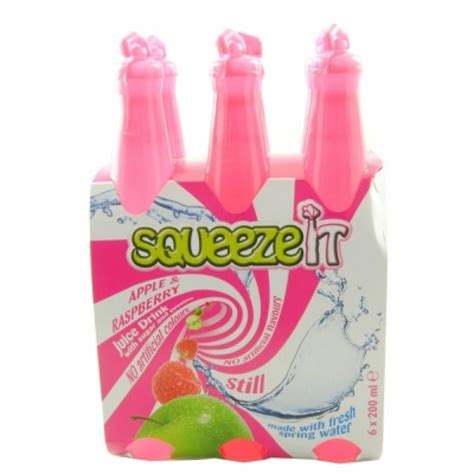 Squeeze It Apple And Raspberry Juice Drink 200ml 6 Pack Approved Food