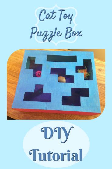 Food puzzles or cat toys actually force a cat to work for their food, says dr. Cat Toy Puzzle Box | Puzzle box, Cat puzzle