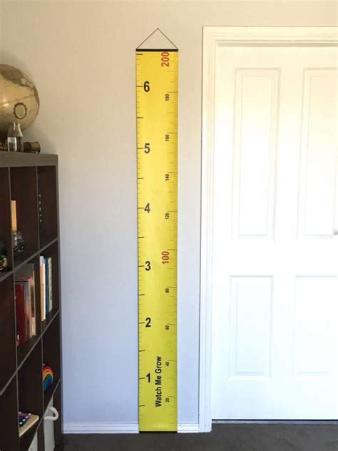 Yellow Tape Measure Hanging Height Chart Imperial And Metric Printable