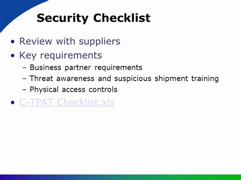 Physical Security Inspection Checklist Best Of Step B Vrogue Co
