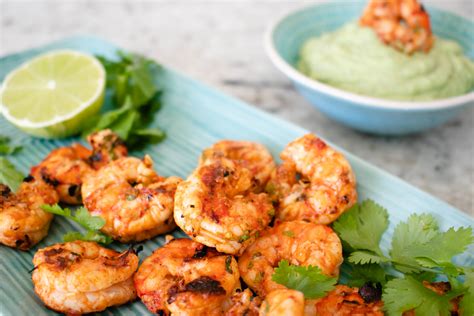 Grilled Shrimp With Avocado Crema The Delicious Plate