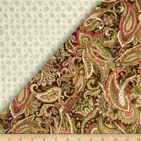 Lauren Double Sided Quilted Paisley Multi Fabric Quilted Quilt Fabric