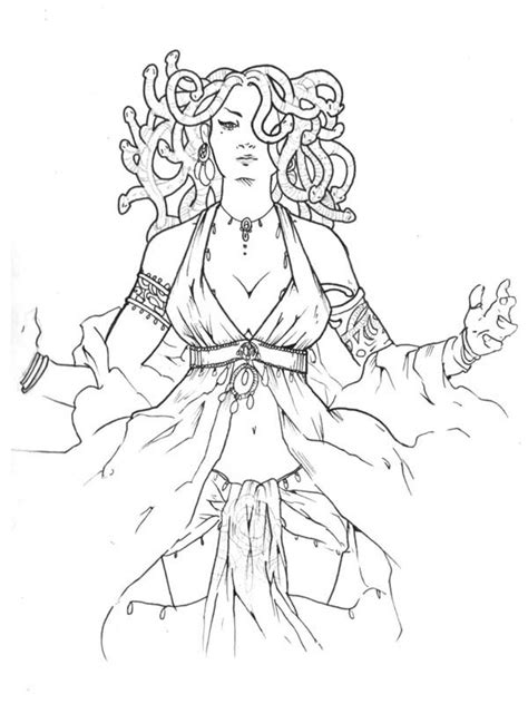 To download our free coloring pages, click on the picture of ladybug you'd like to color. Medusa is a Beautiful Lady Coloring Page - NetArt