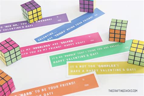 Rubix Cube Valentine Printables The Crafting Chicks