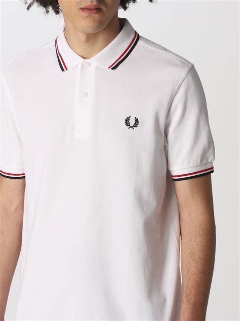 Fred Perry Polo Shirt For Man White 1 Fred Perry Polo Shirt M3600 Online On Gigliocom