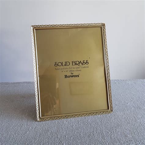 8 X 10 Solid Brass Picture Frame W Etsy Canada Brass Picture