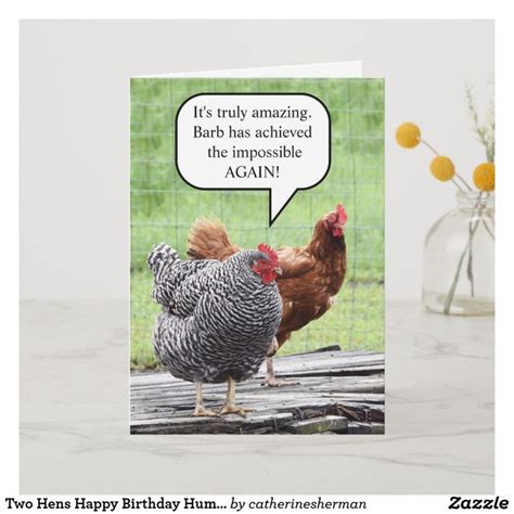 Funny Happy Birthday Chicken Card Happy Birthday Chic