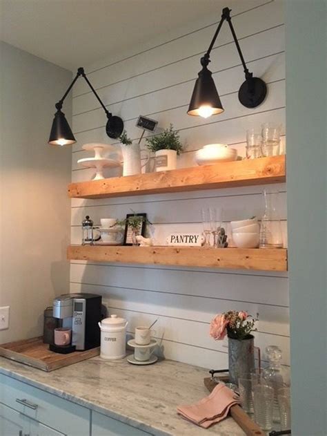 Floating shelves in a kitchen have become. Floating Shelf, Farmhouse Decor, Rustic Shelf, Ledge Shelf ...