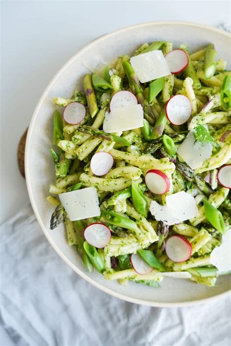 Pastasalat Med Pesto Pasta Med Hjemmelavet Pesto