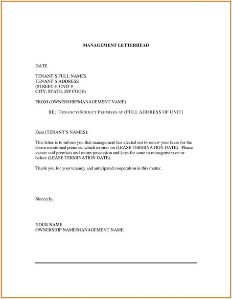 renewing lease letter template samples letter