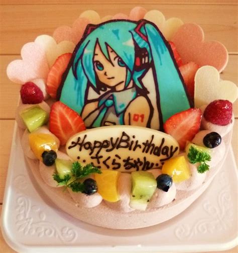 Hatsune Miku Cake Anime Cake Yummy Cakes Food