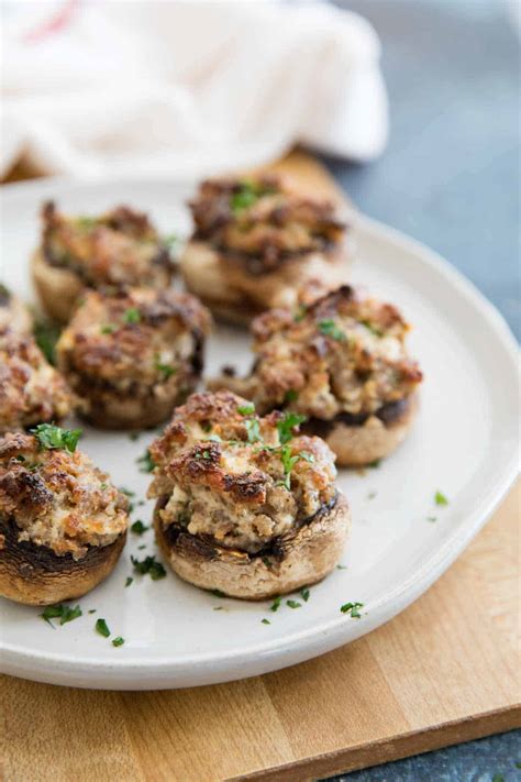 Easy Sausage Stuffed Mushrooms With Cream Cheese Taste And Tell