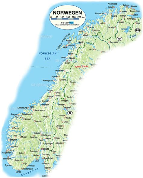 Karte Von Norwegen Land Staat Welt Atlasde