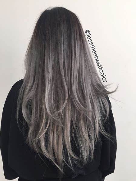 This Fade Is Beautiful Ash Hair Color Cool Hair Color Grey Ombre Hair