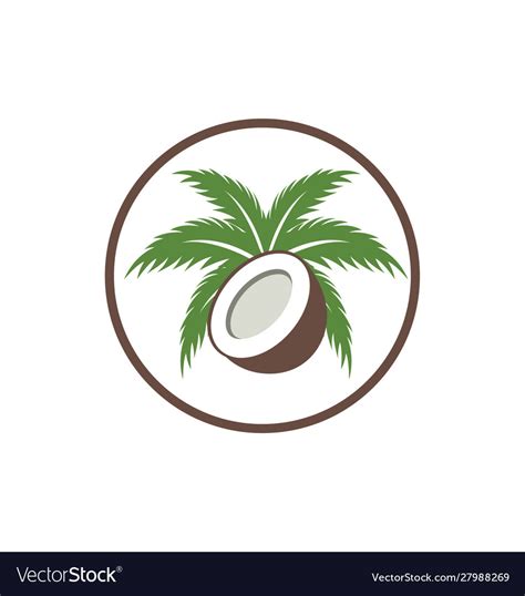 Coconut Tree Logo Design Royalty Free Vector Image