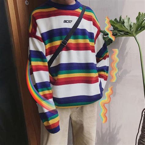 Best Rainbow Sweater Cosmique Studio Aesthetic Clothing