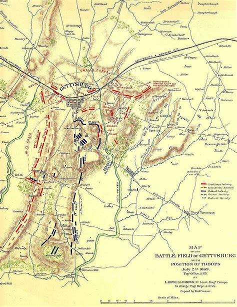 Gettysburg Battlefield Map July 2 1863 Gettysburg Pa • Mappery