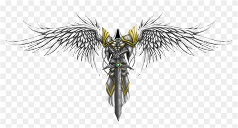 Download Warrior Angel Png File Angel With Sword Tattoo Designs