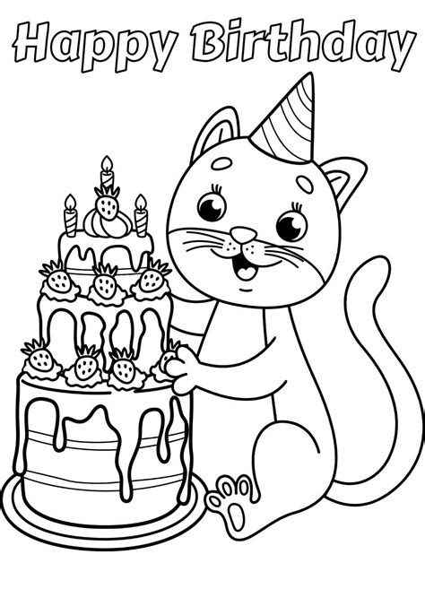 20 Cat Printable Birthday Cards Free — Printbirthdaycards