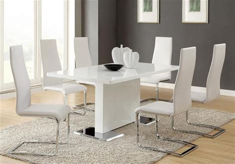 63 Inga Modern Dining Table W White Chairs