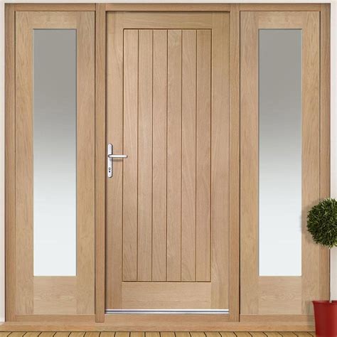 The Suffolk Flush Oak Door With An Oak Veneered Side Frame Incorporates