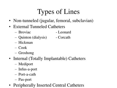Ppt Central Lines A Primer Powerpoint Presentation Id