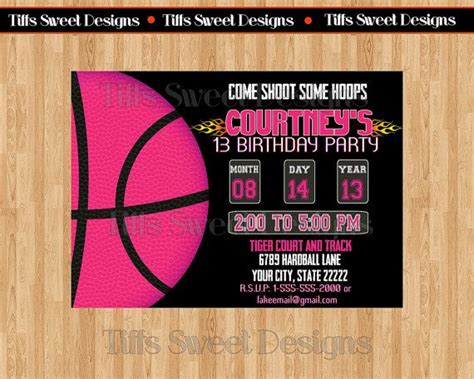 Basketball Party Basketball Invitation Must By Tiffssweetdesigns