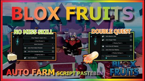 Blox Fruits Script Pastebin 2022 Update Auto Farm Double Quest Auto