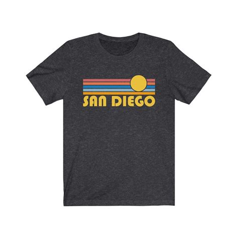 San Diego California Shirt Retro Sunset Unisex San Diego Etsy
