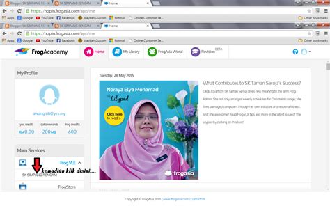 It is a learning management system that operates from the heart of your school, centralising administration and pulling everything into one place. Blog Ustazah Siti: Frog Vle
