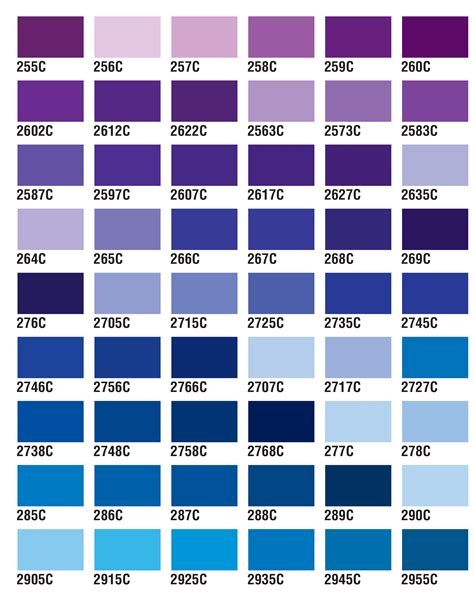 Pantone Color Chart Pms Color Chart Pantone Color Chart Color Images