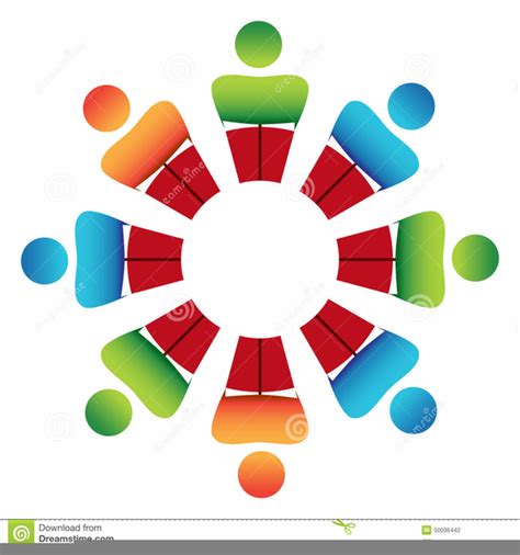 Clipart Round Table Meeting Free Images At Vector Clip