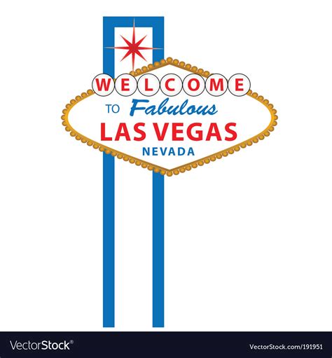 Las Vegas Sign Royalty Free Vector Image Vectorstock
