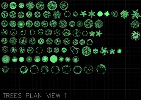 Trees Plan 1 Autocad Blocks Construction Documents And Templates