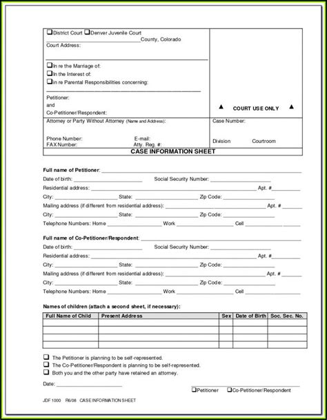 Printable Divorce Papers Indiana