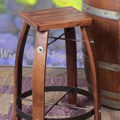 Wine Barrel Bar Stools With Wood Tops 2 Day Designs Wv818 Wine Stave