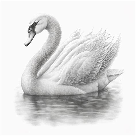 Premium Photo Pencil Sketch Beautiful Swan Animal Draw Ai Generated