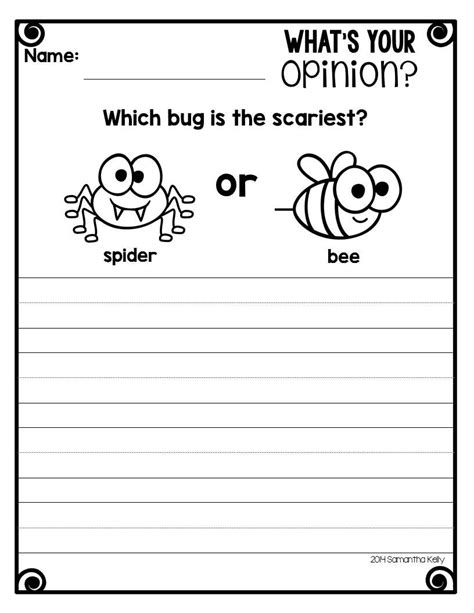 Opinion Writing For 1st Graders