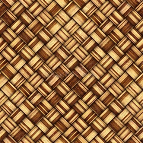 Basket Weave Seamless Texture Wooden Striped Pattern Wicker Rattan
